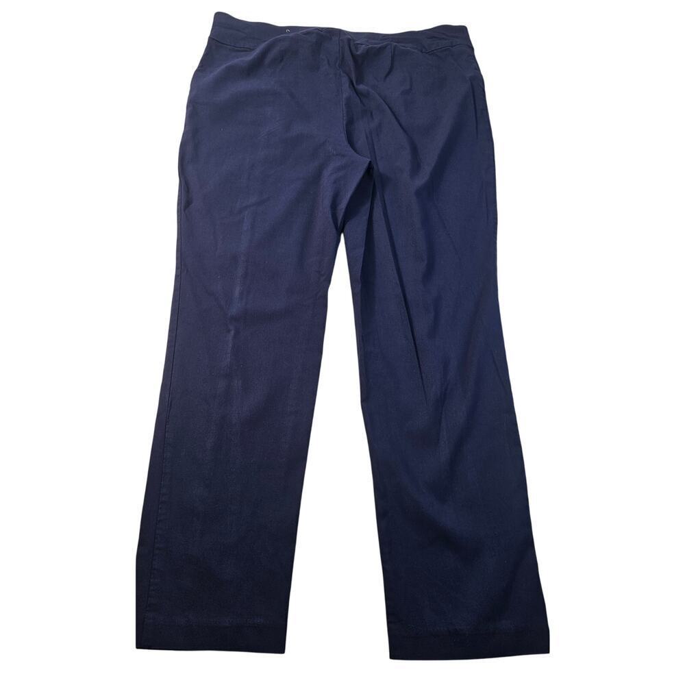 Fabulously slimming 3 short 16 PETITE blue pull on pants straight career casual